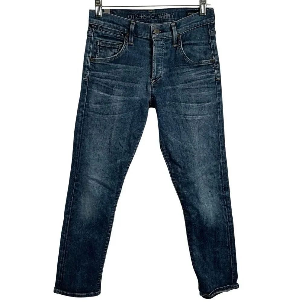 Citizens of Humanity Womens Emerson Slim Boyfriend Jean 24 Faded Wash Upcycle